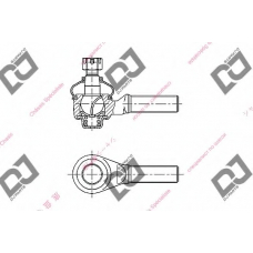 DE1167 DJ PARTS Наконечник поперечной рулевой тяги