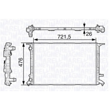 350213138400 MAGNETI MARELLI Радиатор, охлаждение двигателя