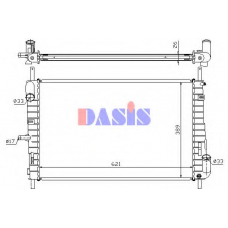 090001N AKS DASIS Радиатор, охлаждение двигателя