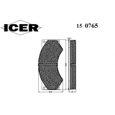 150765 ICER Комплект тормозных колодок, дисковый тормоз
