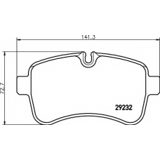 8DB 355 005-551 HELLA Комплект тормозных колодок, дисковый тормоз