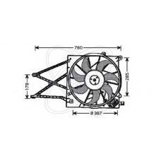 32VO002 ELECTRO AUTO Вентилятор, охлаждение двигателя