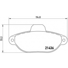 P 23 160 BREMBO Комплект тормозных колодок, дисковый тормоз