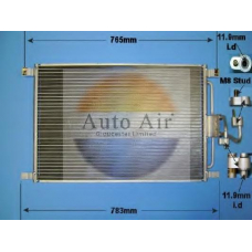 16-1170 AUTO AIR GLOUCESTER Конденсатор, кондиционер