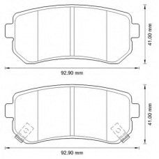 572590B BENDIX Комплект тормозных колодок, дисковый тормоз