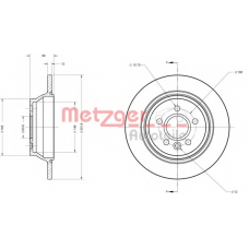 6110615 METZGER Тормозной диск