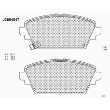 J3604047 NIPPARTS Комплект тормозных колодок, дисковый тормоз