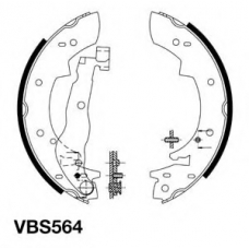 VBS564 MOTAQUIP Комплект тормозных колодок