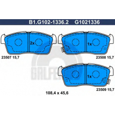 B1.G102-1336.2 GALFER Комплект тормозных колодок, дисковый тормоз