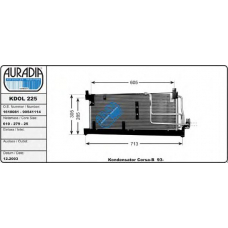 KDOL 225 AURADIA Радиатор кондиционера