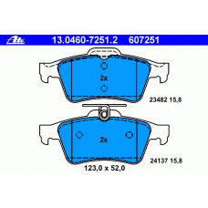 13.0460-7251.2 ATE Комплект тормозных колодок, дисковый тормоз