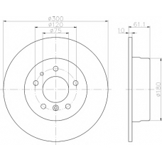 MDC483 MINTEX Тормозной диск