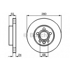 0 986 479 B50 BOSCH Тормозной диск