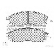 N009-64 ASHUKI Комплект тормозных колодок, дисковый тормоз