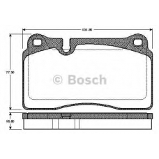 0 986 TB2 931 BOSCH Комплект тормозных колодок, дисковый тормоз