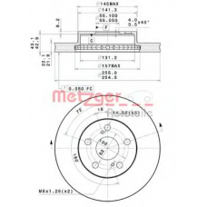 25173 E METZGER Тормозной диск