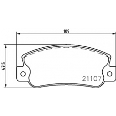 8DB 355 019-061 HELLA PAGID Комплект тормозных колодок, дисковый тормоз