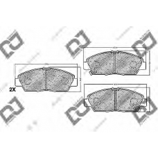 BP1224 DJ PARTS Комплект тормозных колодок, дисковый тормоз