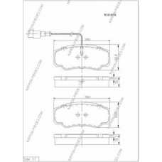 N361N10 NPS Комплект тормозных колодок, дисковый тормоз