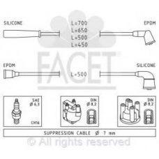 4.9748 FACET Ккомплект проводов зажигания