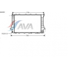 AIA2083 AVA Радиатор, охлаждение двигателя