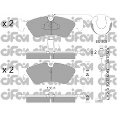 822-311-1K CIFAM Комплект тормозных колодок, дисковый тормоз