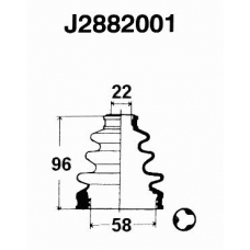 J2882001 NIPPARTS Комплект пылника, приводной вал