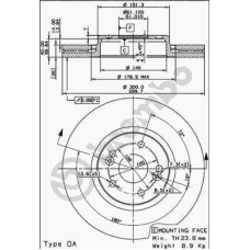 09.9074.10 BREMBO Тормозной диск