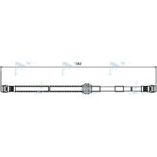 HOS3897 APEC Тормозной шланг