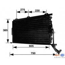 8FC 351 037-321 HELLA Конденсатор, кондиционер