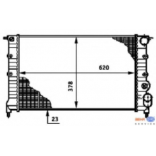 8MK 376 720-111 HELLA Радиатор, охлаждение двигателя