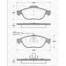 363702161207 MAGNETI MARELLI Комплект тормозных колодок, дисковый тормоз