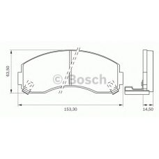 0 986 BB0 078 BOSCH Комплект тормозных колодок, дисковый тормоз