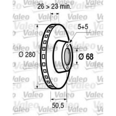 186526 VALEO Тормозной диск