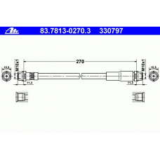 83.7813-0270.3 ATE Тормозной шланг