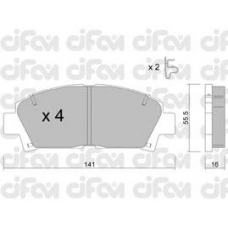 822-166-0 CIFAM Комплект тормозных колодок, дисковый тормоз