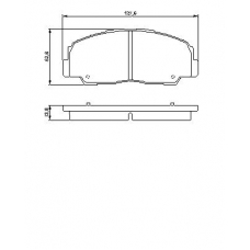 0 986 424 297 BOSCH Комплект тормозных колодок, дисковый тормоз