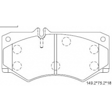 KD7562 ASIMCO Комплект тормозных колодок, дисковый тормоз