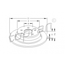 401 928 TOPRAN Тормозной диск