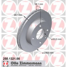 250.1321.00 ZIMMERMANN Тормозной диск