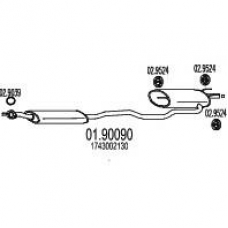 01.90090 MTS Глушитель выхлопных газов конечный