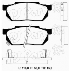 IBD-1419 IPS Parts Комплект тормозных колодок, дисковый тормоз