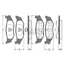 0 986 TB2 265 BOSCH Комплект тормозных колодок, дисковый тормоз