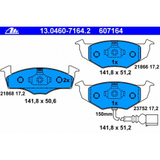 13.0460-7164.2 ATE Комплект тормозных колодок, дисковый тормоз