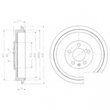 BF406 DELPHI Тормозной барабан