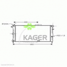 31-0774 KAGER Радиатор, охлаждение двигателя