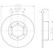 8DD 355 100-281 HELLA PAGID Тормозной диск