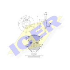 31637-4698 ICER Комплект тормозов, дисковый тормозной механизм