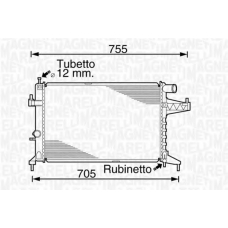 350213824000 MAGNETI MARELLI Радиатор, охлаждение двигателя