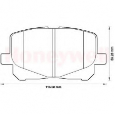 572563B BENDIX Комплект тормозных колодок, дисковый тормоз